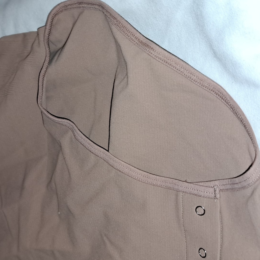 ADIDAS Brown Ribbed Bodysuit M - Picture 2 of 6